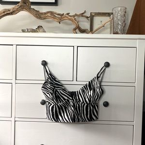 Zara Zebra Stripped Crop Tank
